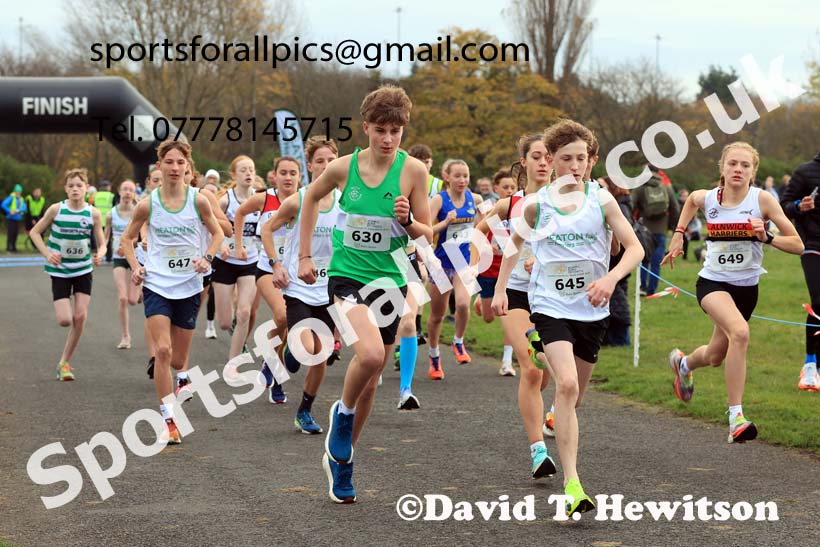 Boys and Girls under-15s 2024 Heaton Memorial Road Race, Newcastle Town Moor, Newcastle.   Photo: David T. Hewitson/Sports for All Pics
